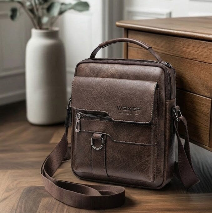 Forgeweix Men's Leather Crossbody Bag Forgeweix Men's Leather Crossbody Bag Blue Wolf Store 