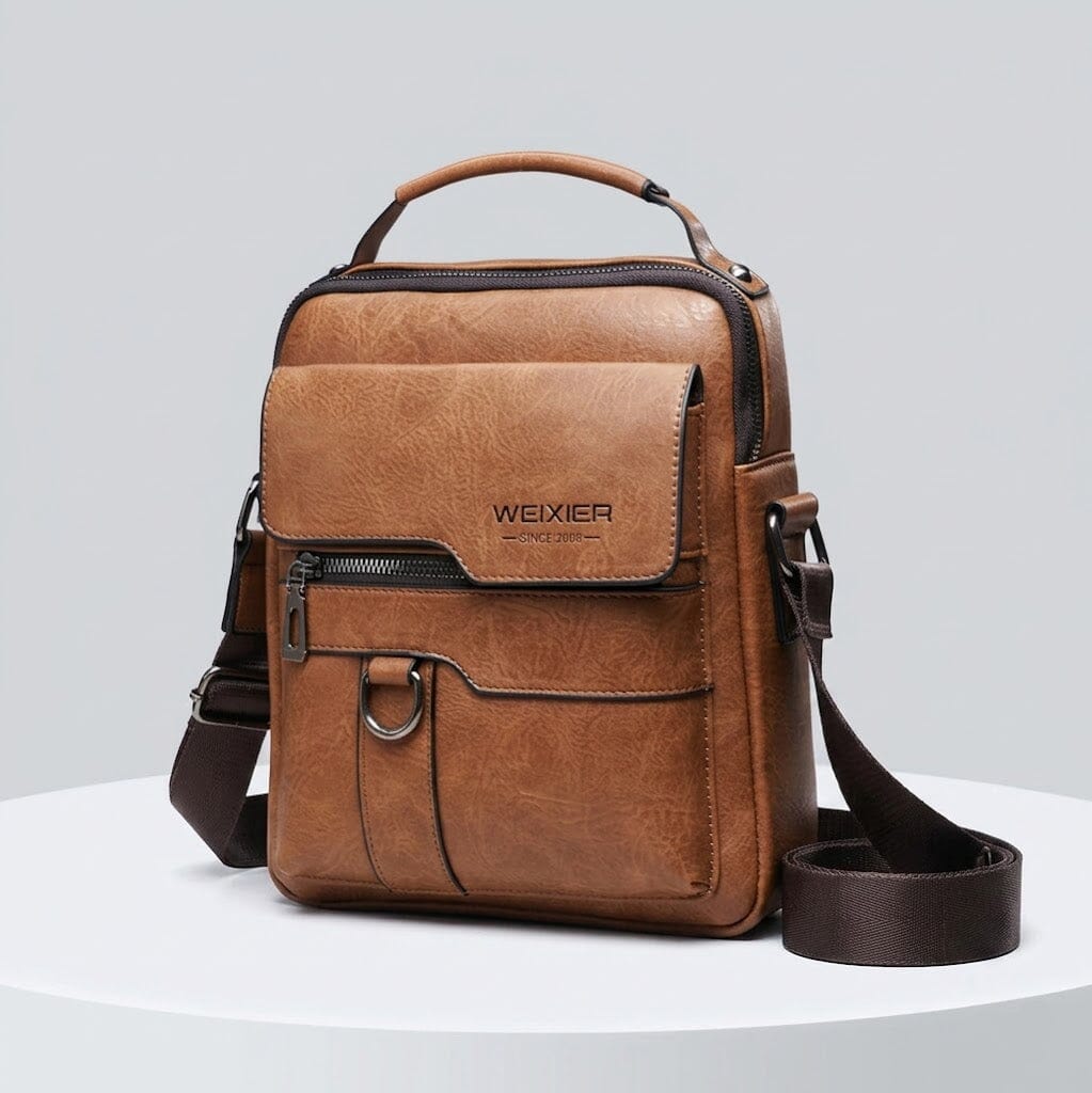 Forgeweix Men's Leather Crossbody Bag Forgeweix Men's Leather Crossbody Bag Blue Wolf Store 