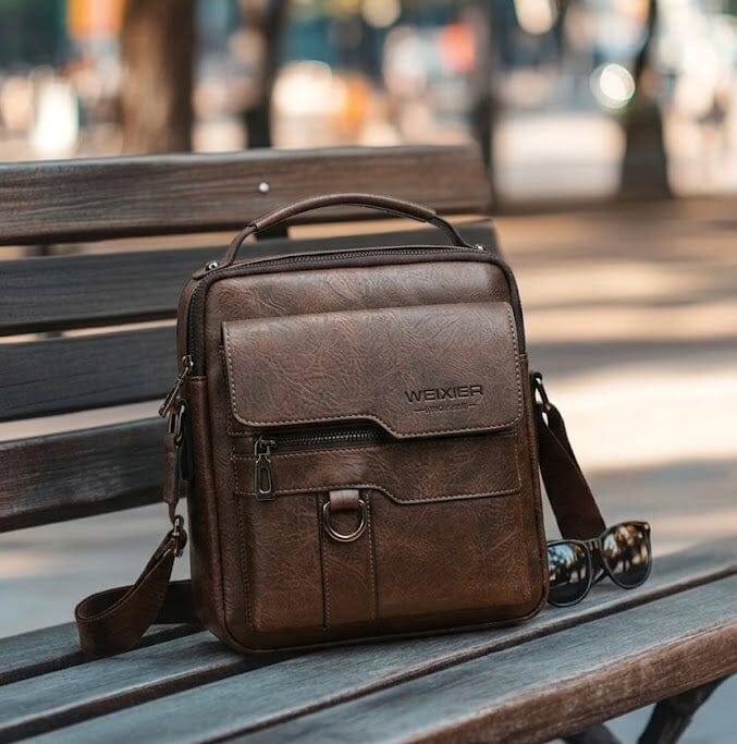 Forgeweix Men's Leather Crossbody Bag Forgeweix Men's Leather Crossbody Bag Blue Wolf Store 