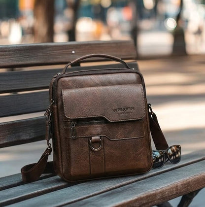 Forgeweix Men's Leather Crossbody Bag Forgeweix Men's Leather Crossbody Bag Blue Wolf Store 