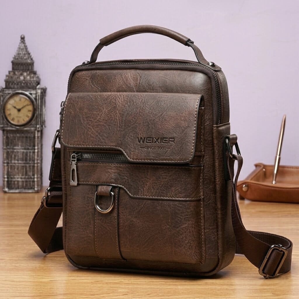 Forgeweix Men's Leather Crossbody Bag Forgeweix Men's Leather Crossbody Bag Blue Wolf Store 