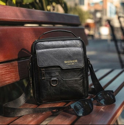 Forgeweix Men's Leather Crossbody Bag Forgeweix Men's Leather Crossbody Bag Blue Wolf Store 