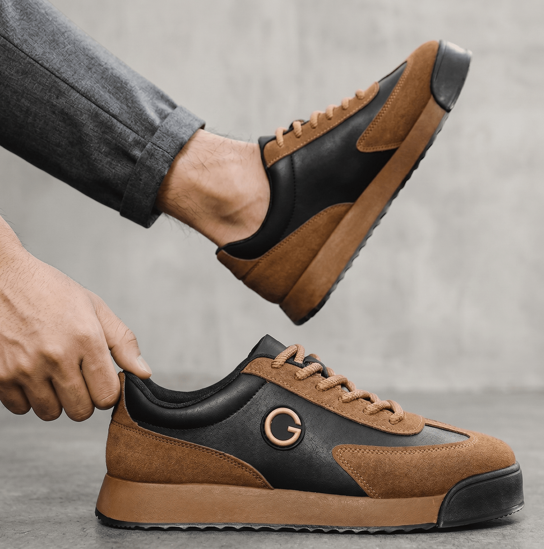GIORANZ – Versatile Leather Sneakers GIORANZ – Versatile Leather Sneakers Blue Wolf Store 