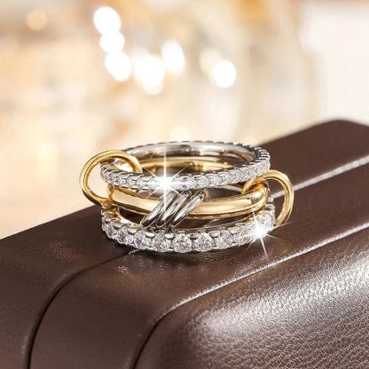 Golden Aura – Hypoallergenic Women’s Ring with Zirconia Golden Aura – Hypoallergenic Women’s Ring with Zirconia Blue Wolf Store 