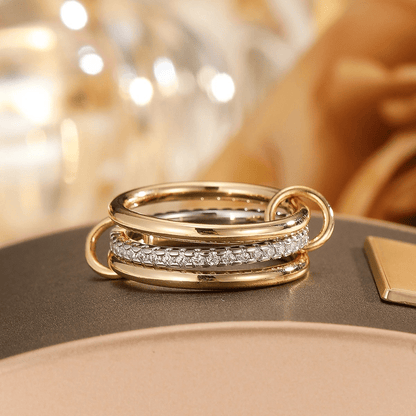 Golden Aura – Hypoallergenic Women’s Ring with Zirconia Golden Aura – Hypoallergenic Women’s Ring with Zirconia Blue Wolf Store 
