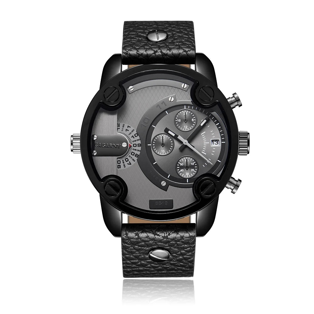 Heritage Leather Men's Watch Heritage Leather Men's Watch Blue Wolf Store Black 