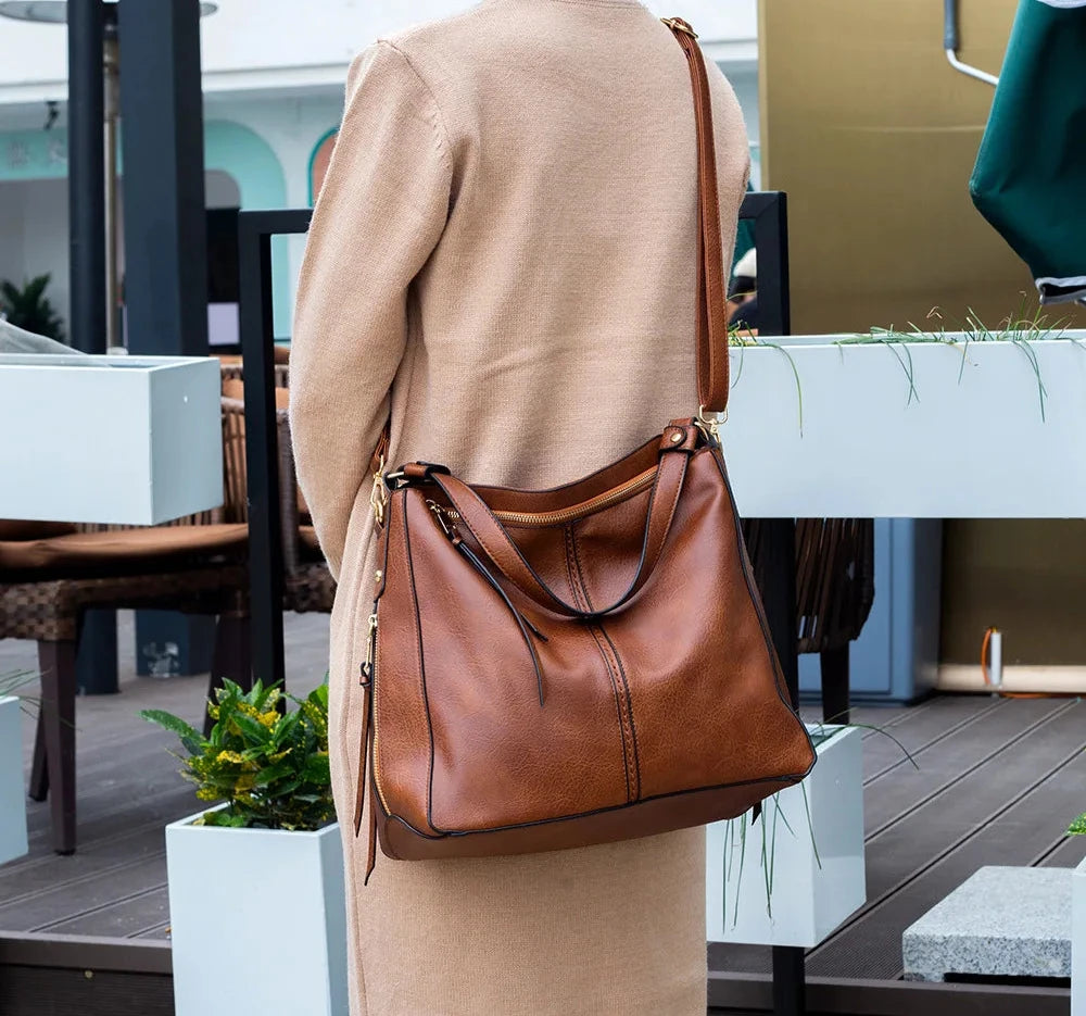 Leather Hobo Bag for Women