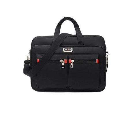 HOMEFISH Men Large Capacity Business Briefcase Portable Versatile Shoulder Bag Multiple Pockets Handbag for Business & Casual Blue Wolf Store Black1 