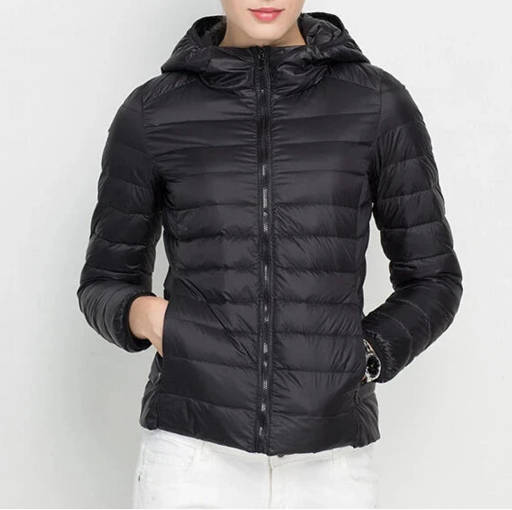 Johnature 2025 New Women Coat Autumn Winter White Duck Down Jacket Solid Colors Warm Slim Zipper Fashion Light Down Coat Blue Wolf Store 