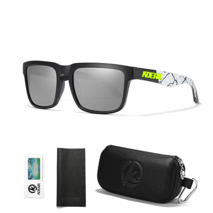 KDEAM Men's Polarized Sunglasses Square Casual Outdoors Sun Glasses Women Unisex Sunglass For Couple With Zipper Case Blue Wolf Store C37 mirror silver 
