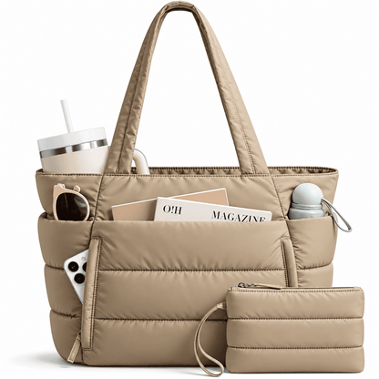 LAVENNE – Women's Quilted Tote Bag, 20L Large Capacity, Multiple Compartments & Water Resistance LAVENNE – Women's Quilted Tote Bag with Elegant Design, 20L Large Capacity, Multiple Compartments & Water Resistance 