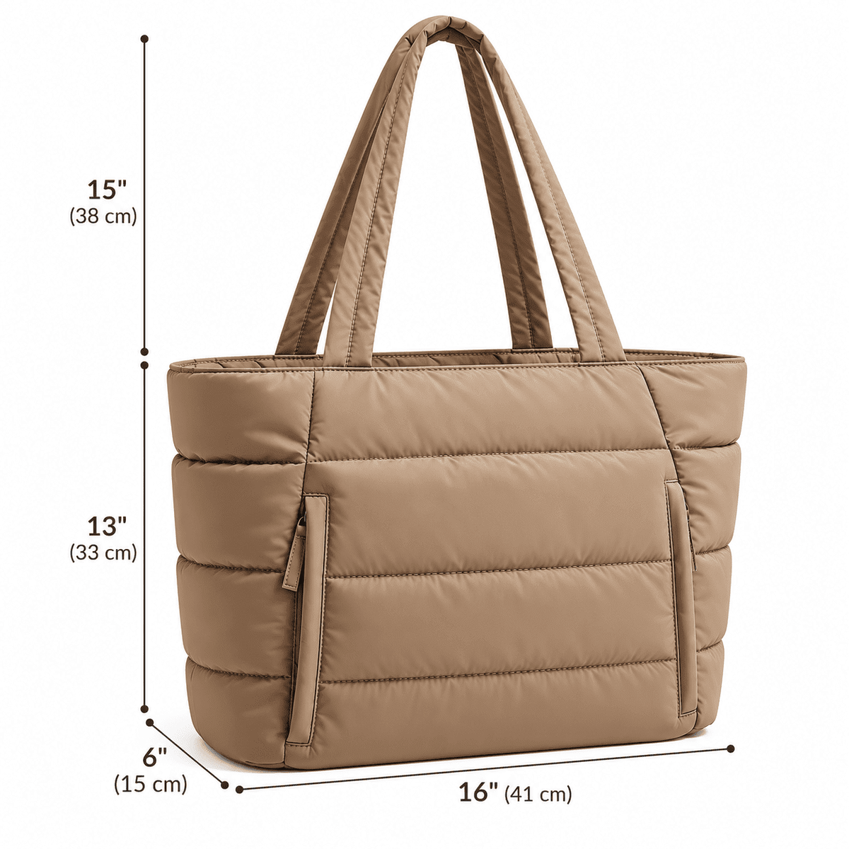 LAVENNE – Women's Quilted Tote Bag, 20L Large Capacity, Multiple Compartments & Water Resistance LAVENNE – Women's Quilted Tote Bag with Elegant Design, 20L Large Capacity, Multiple Compartments & Water Resistance 
