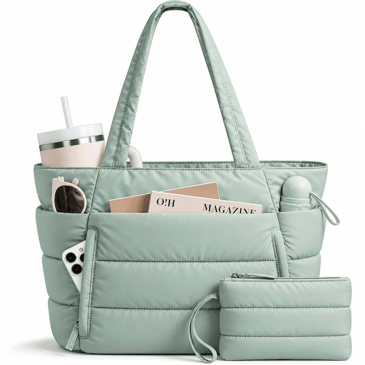 LAVENNE – Women's Quilted Tote Bag, 20L Large Capacity, Multiple Compartments & Water Resistance LAVENNE – Women's Quilted Tote Bag with Elegant Design, 20L Large Capacity, Multiple Compartments & Water Resistance 