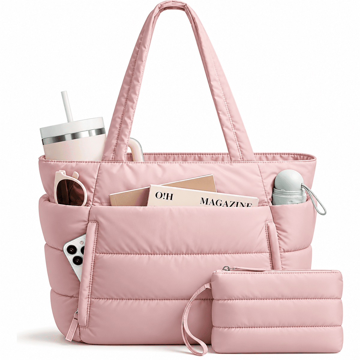 LAVENNE – Women's Quilted Tote Bag, 20L Large Capacity, Multiple Compartments & Water Resistance LAVENNE – Women's Quilted Tote Bag with Elegant Design, 20L Large Capacity, Multiple Compartments & Water Resistance 