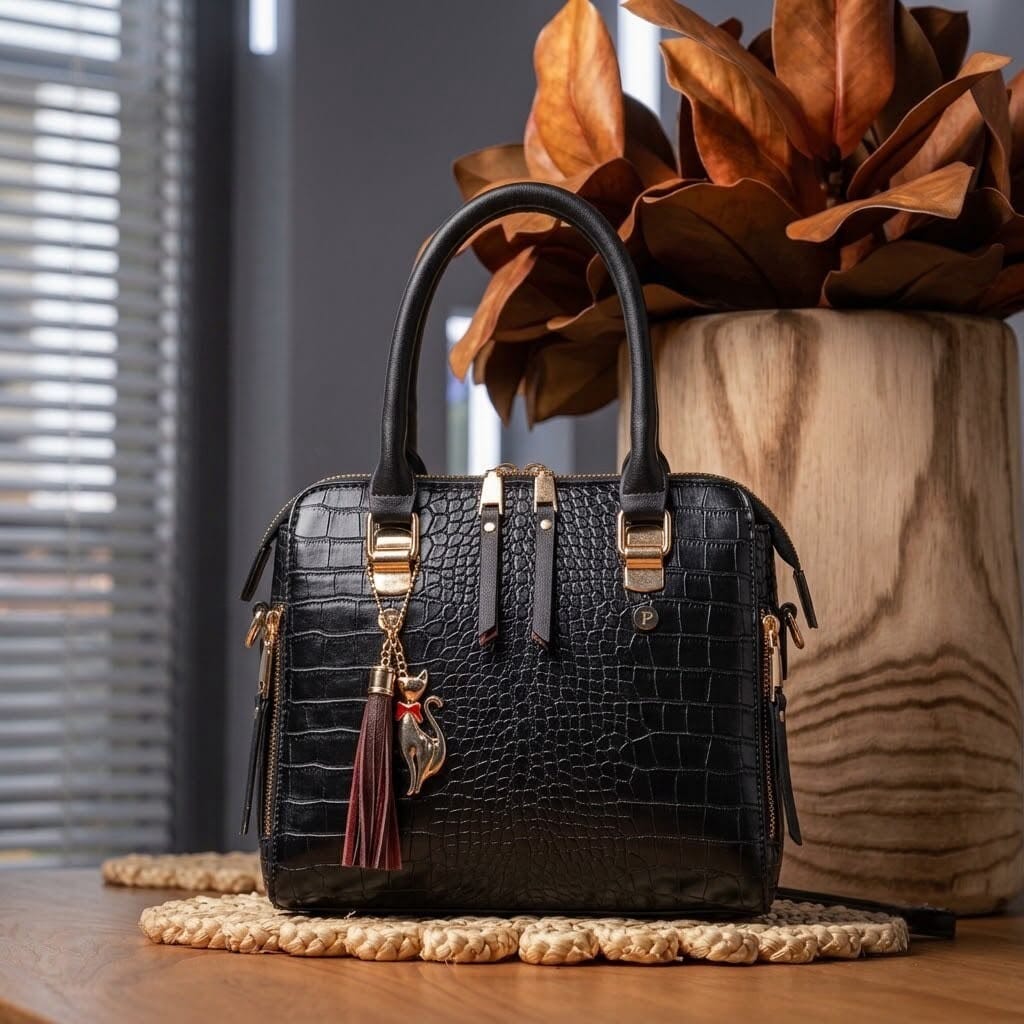 Leather Bag Crocodile Design Leather Bag Crocodile Design Blue Wolf Store 