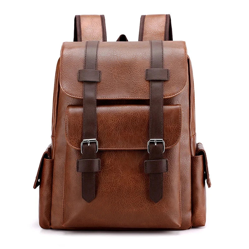 Leather Men's Backpack Balestrine Leather Men's Backpack Balestrine Blue Wolf Store 