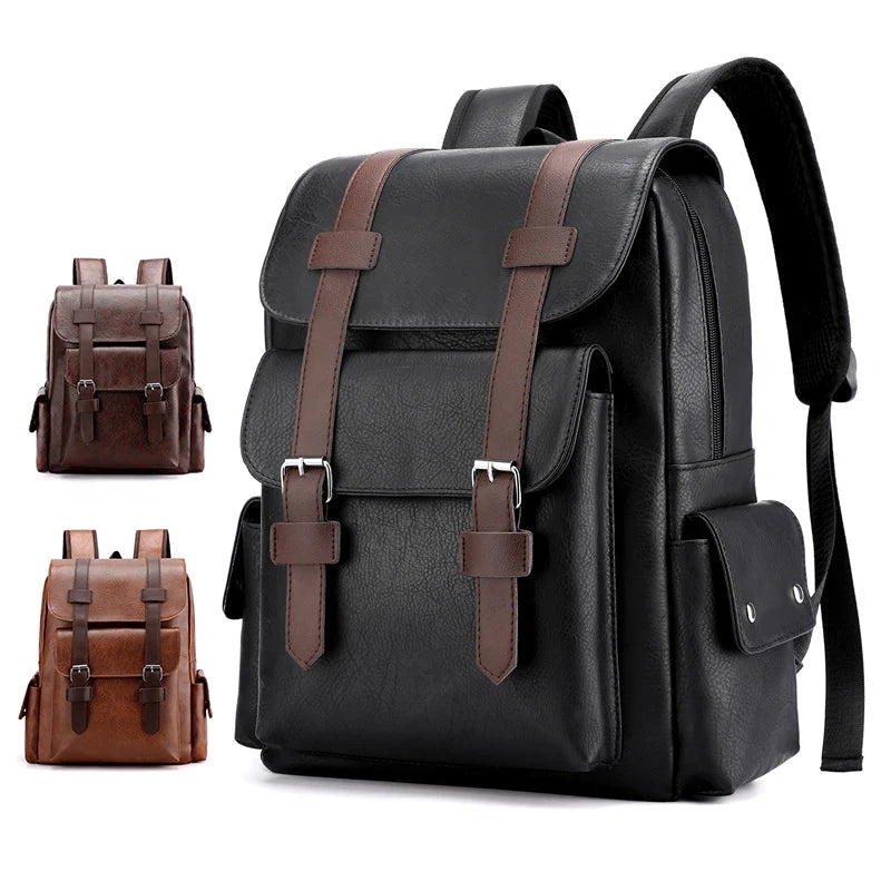 Leather Men's Backpack Balestrine Leather Men's Backpack Balestrine Blue Wolf Store 