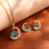 GOLD B with earrings