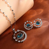 SILVER D with earrings