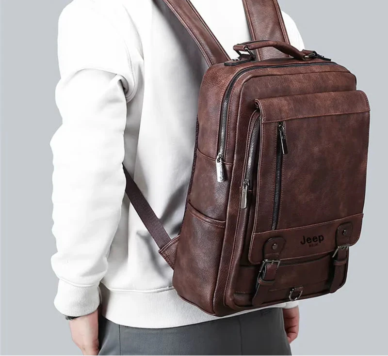 London Leather Backpack – Blue Wolf Store