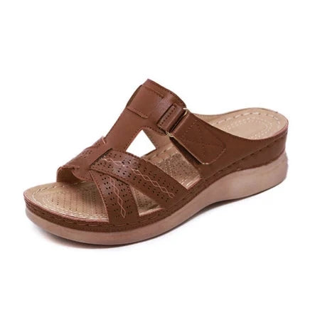 Luna Straps Women's Sandals in Vintage Leather Women's Shoes Blue Wolf Store 