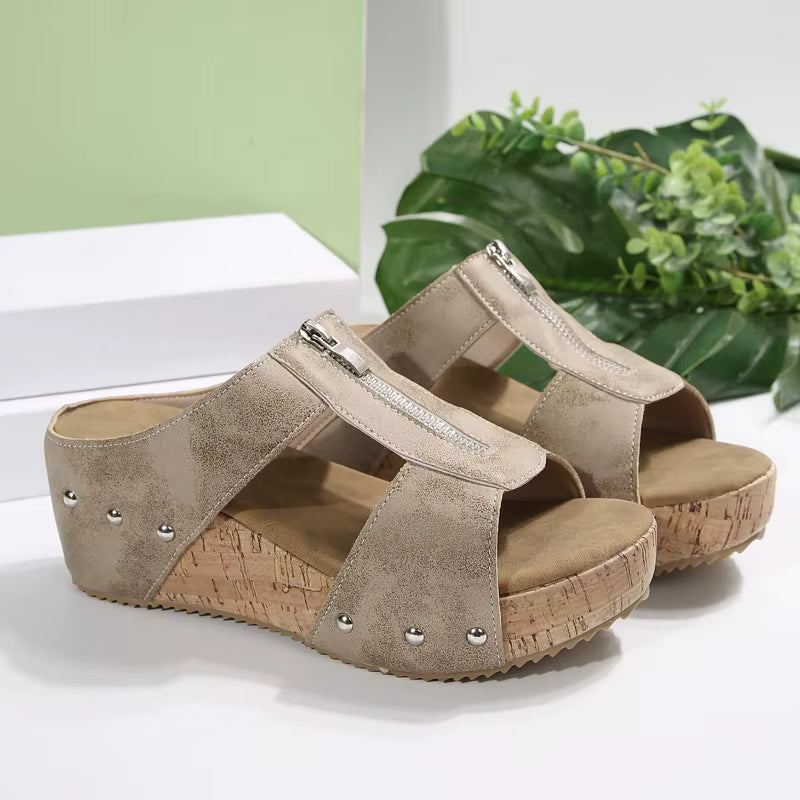 Lunelle - Wedge Platform Sandal Blue Wolf Store 