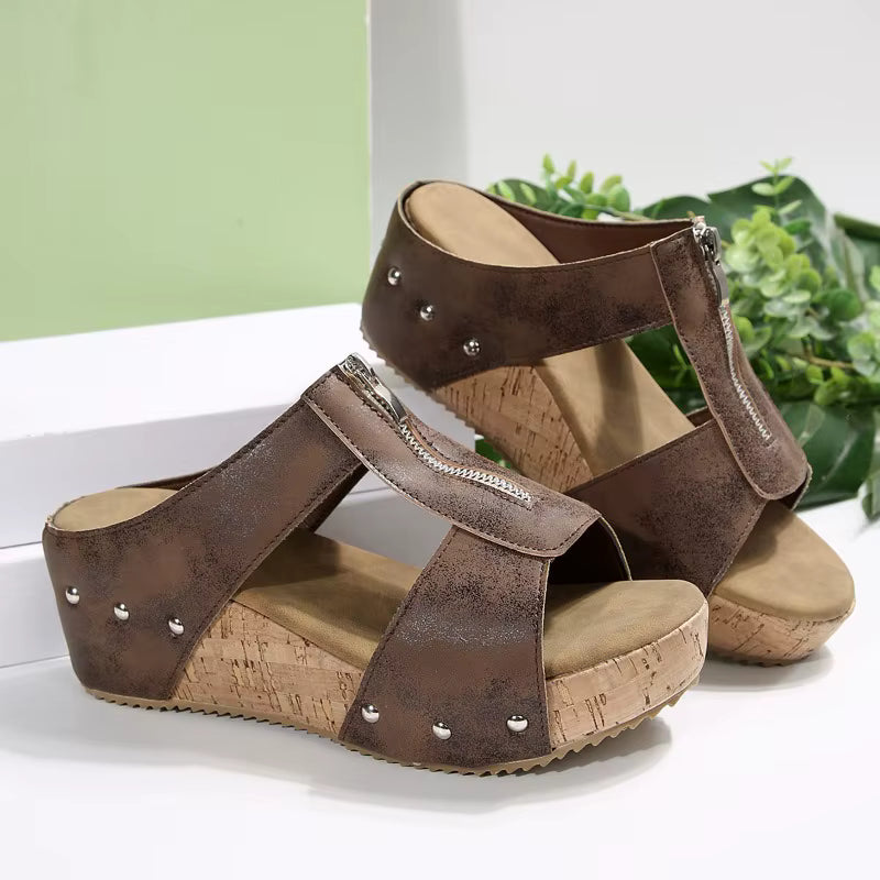 Lunelle - Wedge Platform Sandal Blue Wolf Store 