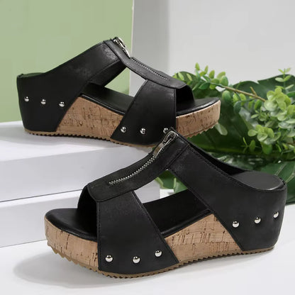 Lunelle - Wedge Platform Sandal Blue Wolf Store 