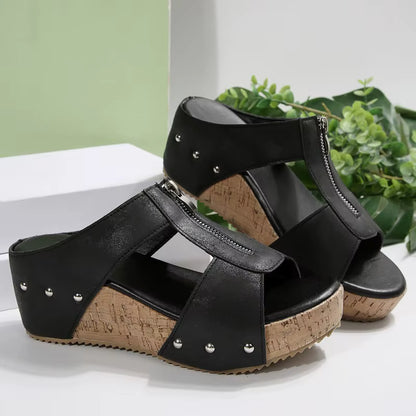 Lunelle - Wedge Platform Sandal Blue Wolf Store 