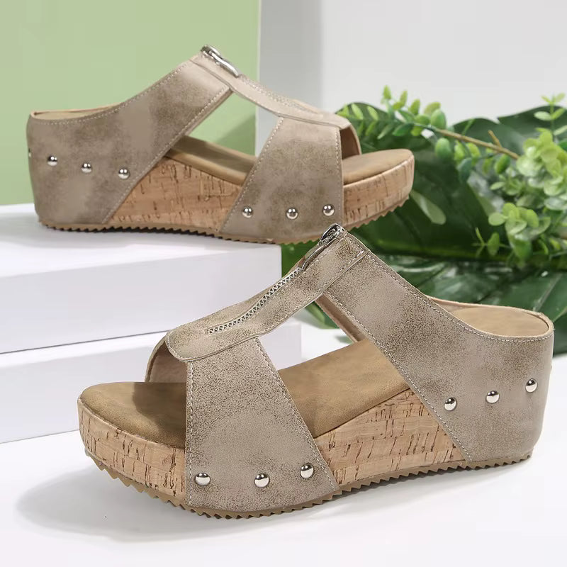 Lunelle - Wedge Platform Sandal Blue Wolf Store 