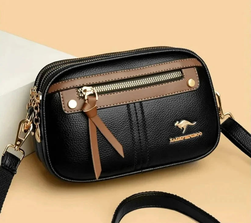 Luxe Sienna Women's Leather Bag Luxe Sienna Women's Leather Bag Blue Wolf Store BLACK 