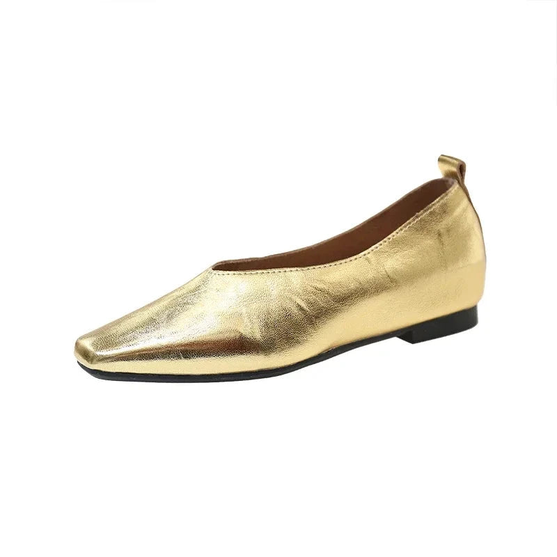 Luxe Veronne – Elegant Women's Leather Flats Luxe Veronne – Elegant Women's Leather Flats Blue Wolf Store 