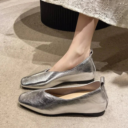 Luxe Veronne – Elegant Women's Leather Flats Luxe Veronne – Elegant Women's Leather Flats Blue Wolf Store 