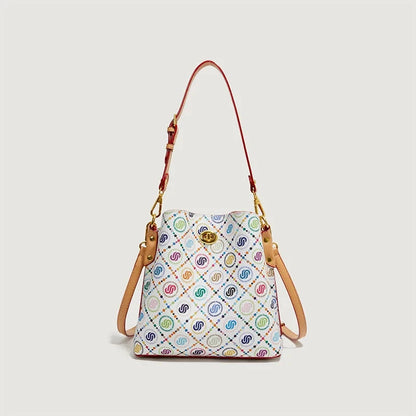 Luxury Brand Women Messenger Bags Genuine Leather Brown Suede Hand Held Totes Gold Buckle Women Shoulder Bags Lady Trend Satchel Blue Wolf Store White B 