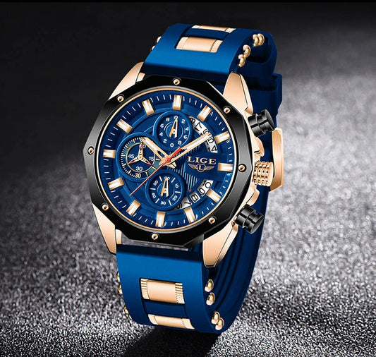 Luxury Men's Watch Vortex Chrono Luxury Men's Watch Vortex Chrono Blue Wolf Store