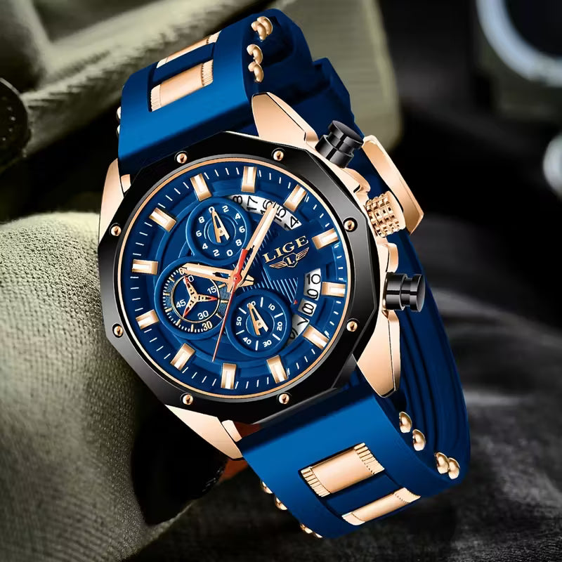 Luxury Men's Watch Vortex Chrono Luxury Men's Watch Vortex Chrono Blue Wolf Store 