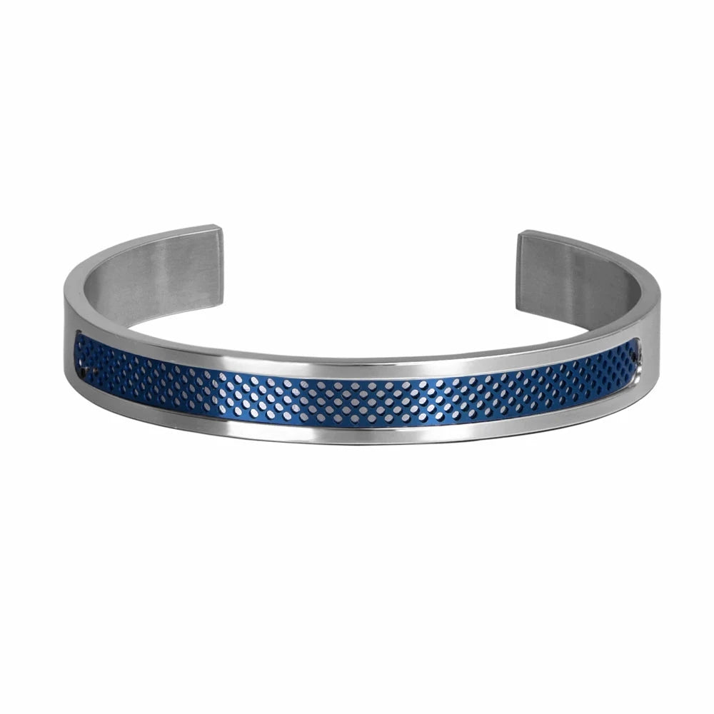 Luxury Set Handmade Men Crown Bracelets Contrast Colour Bangles Hemp Rope Buckle Open Stainless Steel Micro Pave CZ Jewelry Blue Wolf Store 