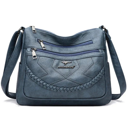 Luxury Soft Leather Crossbody Shoulder Bag Luxury Soft Leather Crossbody Shoulder Bag Blue Wolf Store 