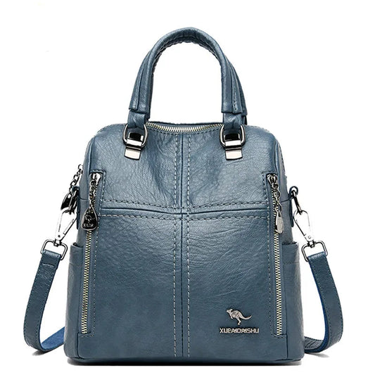 Malu Leather Backpack Malu Leather Backpack Blue Wolf Store