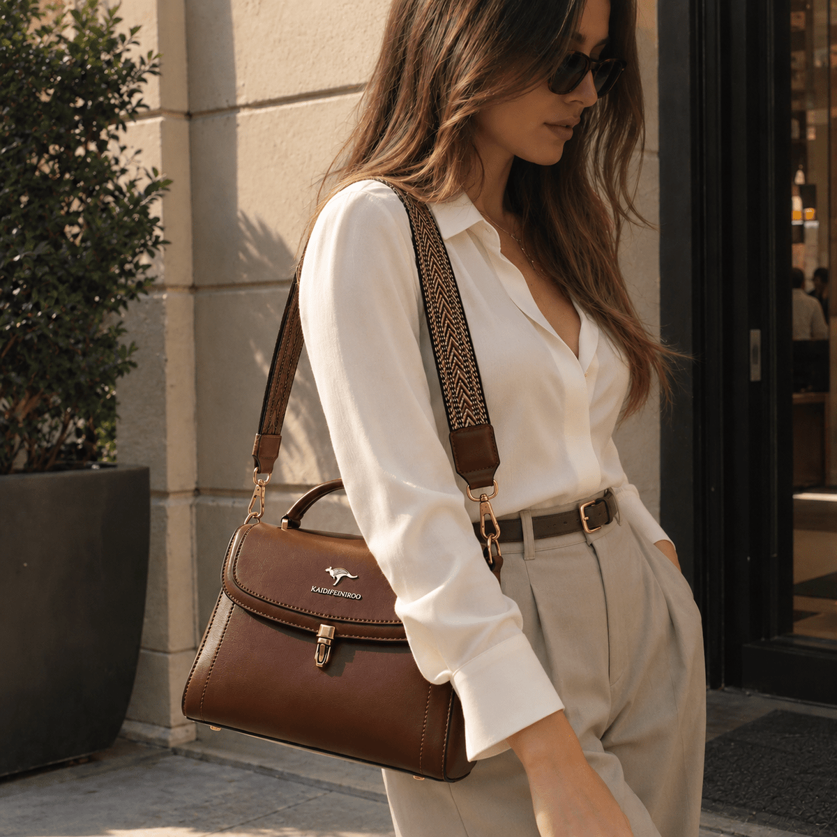 MARVÉLLE – Women's Structured Leather Handbag with an Elegant Design MARVÉLLE – Women's Structured Leather Handbag with an Elegant Design 