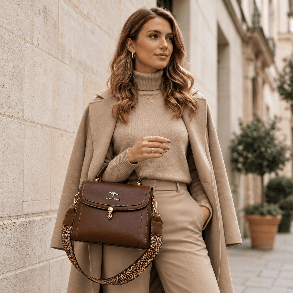 MARVÉLLE – Women's Structured Leather Handbag with an Elegant Design MARVÉLLE – Women's Structured Leather Handbag with an Elegant Design 