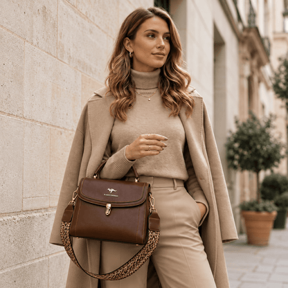 MARVÉLLE – Women's Structured Leather Handbag with an Elegant Design MARVÉLLE – Women's Structured Leather Handbag with an Elegant Design 