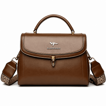 MARVÉLLE – Women's Structured Leather Handbag with an Elegant Design MARVÉLLE – Women's Structured Leather Handbag with an Elegant Design Light Brown