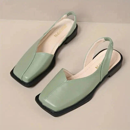 MARY JANES Leather Slip-On Flats MARY JANES Leather Slip-On Flats Blue Wolf Store Light Green US 5 / UK-AU 3 / EU 35.5 