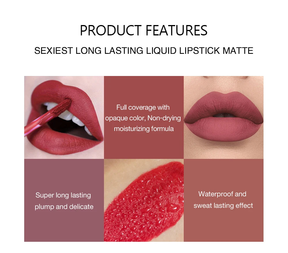 Matte Glamour Liquid Lipstick Set Matte Glamour Liquid Lipstick Set Blue Wolf Store 