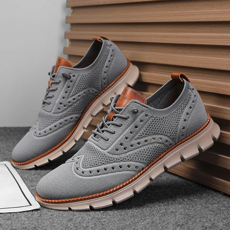 Men Flat Outdoor Walking Casual Shoes Breathable Woven Men's Office Shoes Wedding Men's Business Dress Shoes Style Comfortable Blue Wolf Store GRAY 48 
