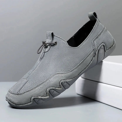 Men Shoes Casual Sneakers Spring Autumn New Fashion Solid Leather Shoes Formal Business Sport Light Breathable Elastic Top Shoes Blue Wolf Store 2082 Grey 44 