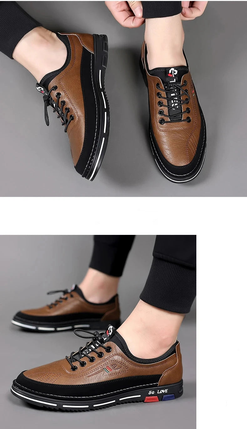 Men's Casual Comfortable Leather Shoes Men's Casual Comfortable Leather Shoes Blue Wolf Store 