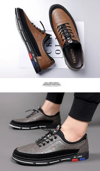 Men's Casual Comfortable Leather Shoes Men's Casual Comfortable Leather Shoes Blue Wolf Store 