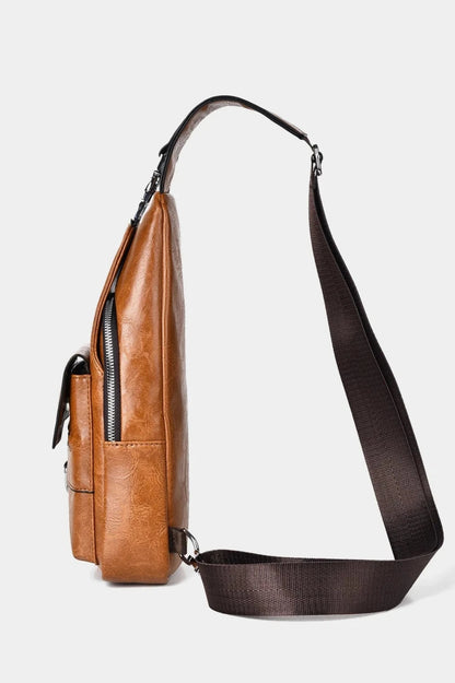 Men's Phoenix Leather Crossbody Bag Blue Wolf Store 